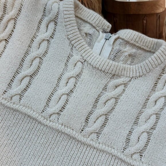 St. John Vintage Santana Knit Ivory Midi Dress Long Sleeves Size XS/No size - Picture 4 of 15